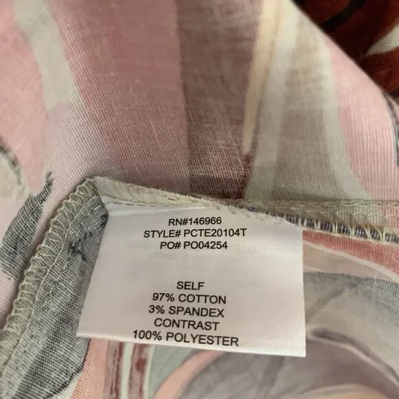 Crystal Sky Womens 3XL Dress Peasant Puff Sleeve Parrot Beachy Tropical Midi NEW - Picture 12 of 12